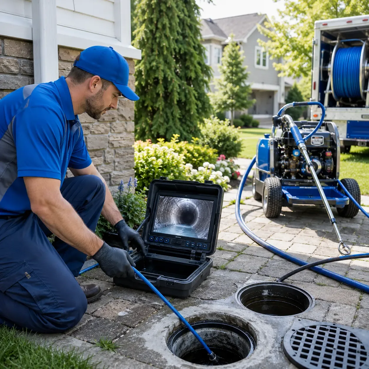Outdoor drain cleaning professionals serving Brunswick, ME