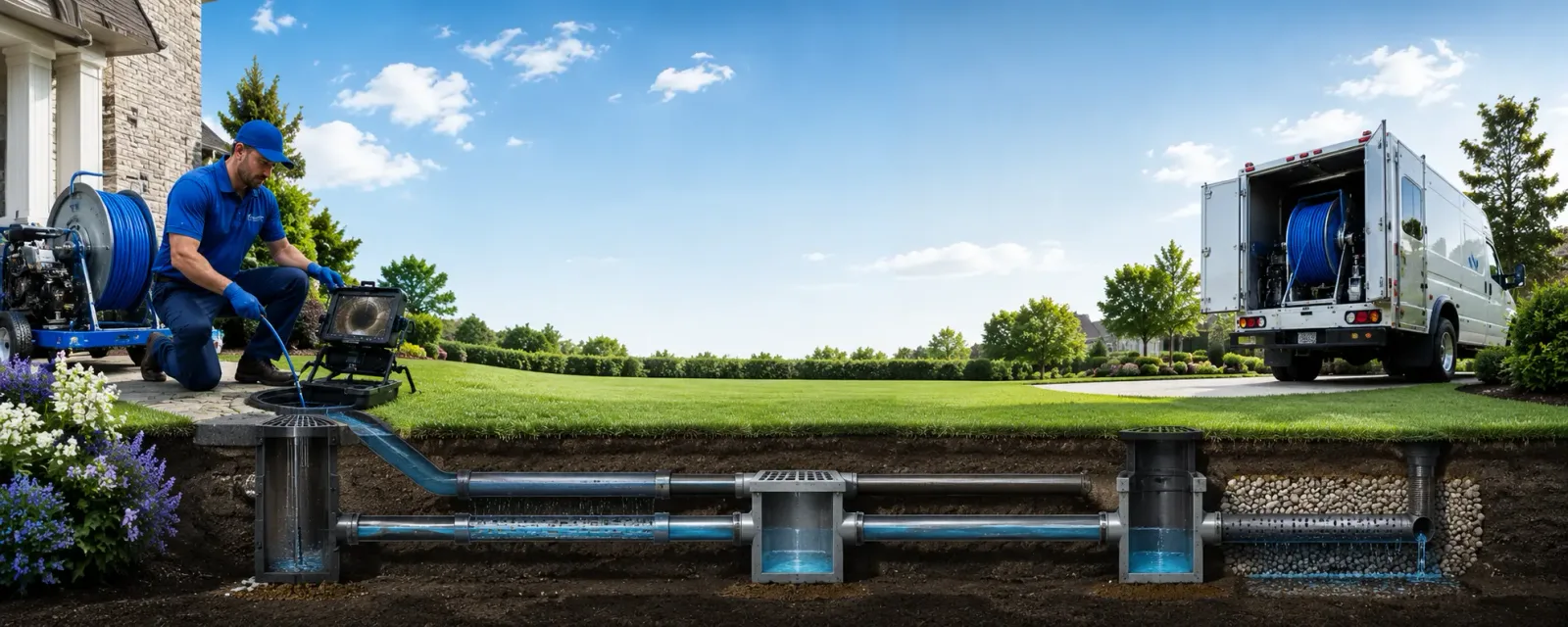 Outdoor drain cleaning information for Brunswick, ME